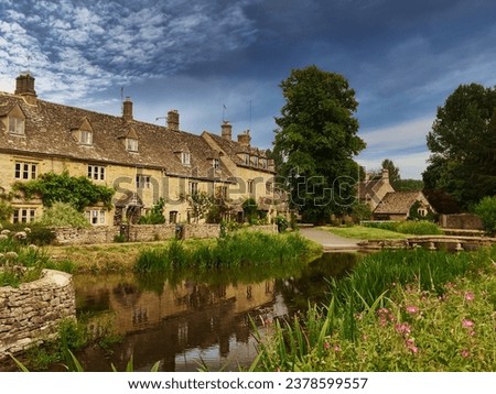 Beautiful village of lower slaughter  Royalty-Free Stock Photo #2378599557