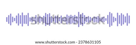 Record music player. Mobile talk track. Message sound wave. Social network speech audio. Podcast soundwave line of voice. Equalizer icon with spectrum noise and pause button. Vector illustration.