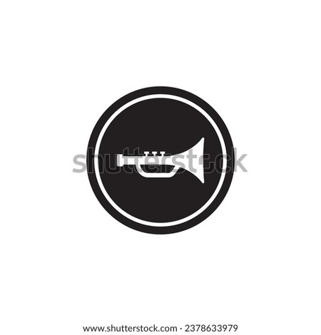 trumpet icon vector template illustration logo design