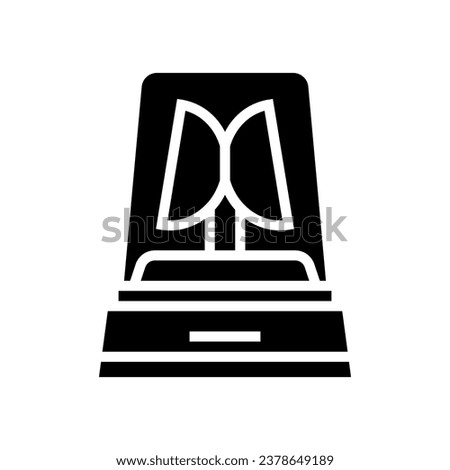 ambulance siren glyph icon vector. ambulance siren sign. isolated symbol illustration