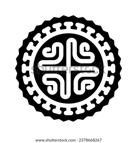 maori tattoo art vintage glyph icon vector. maori tattoo art vintage sign. isolated symbol illustration