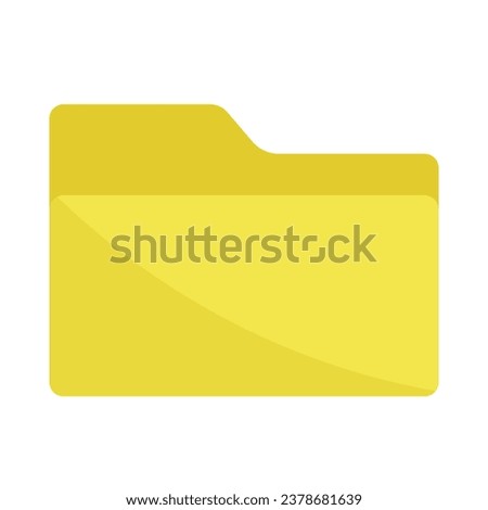 Empty folder. Yellow folder. Open folder icon. Isolated on white background.	