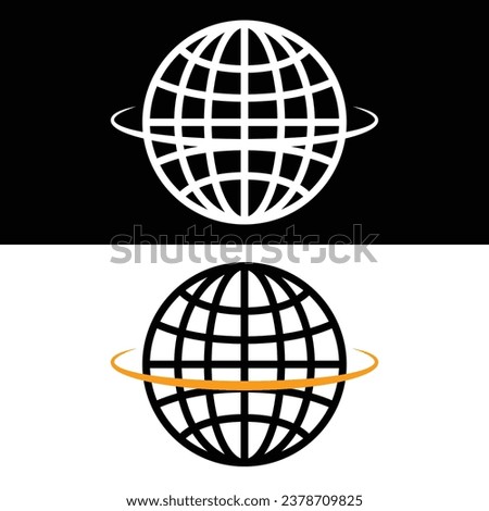 Globe icon design, illustration design