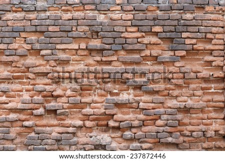 grunge urban background, red brick wall texture
