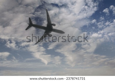 USA California Los Angeles Dockweiler State Beach May 22 2023 plane in the sky