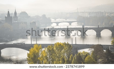 Historic Prague bridges in autumn V, Prague, Czech Republic