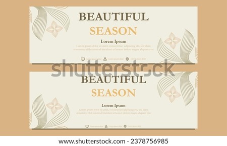 abstract floral soft color horizontal banner template. Suitable for web banner, banner and internet ads design