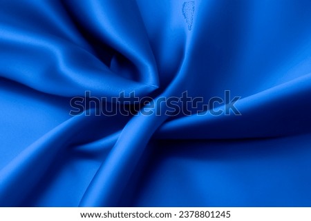blue silk textured fabric surface for design purpose