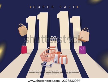 11.11 Sale banner design for ecommerce.