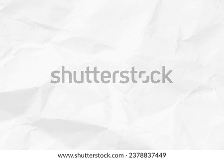 Grunge wrinkled white color paper textured background with copy space Royalty-Free Stock Photo #2378837449