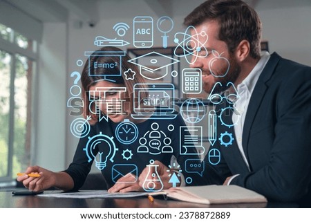 Businesspeople in formal wear taking notes signing contract at office workplace. Concept of important working moments, document sign, working process, concentration. Education hologram