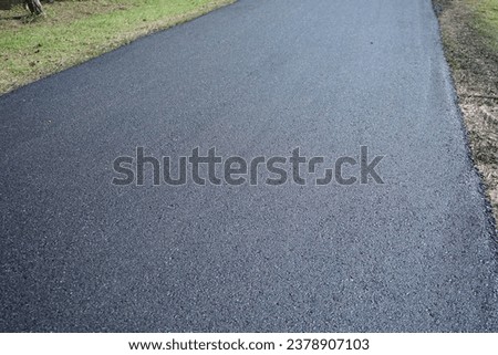 Asphalt road surface, construction completed