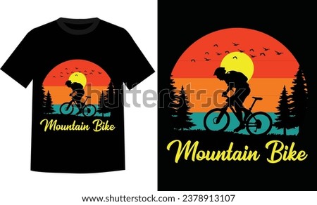 creative Mountain Bike T-shirt Design