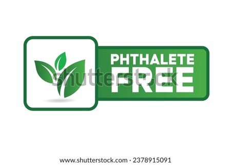 Phthalate free sign label product with no phthalate added icon vector Royalty-Free Stock Photo #2378915091