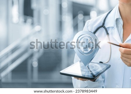 The concept of location of a medical institution in computers and applications.