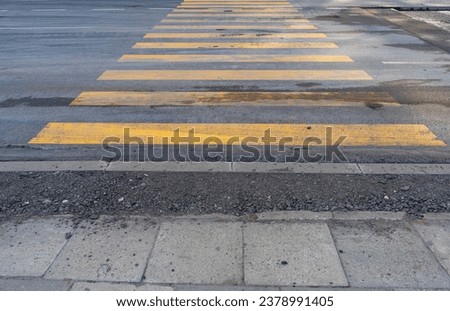 Temporary Pedestrian Crossing, Yellow Crosswalk, Safety Zebra Pathway, Road Repair Street Asphalt Cross Walk, Zebra Crossing, Pedestrian Pass