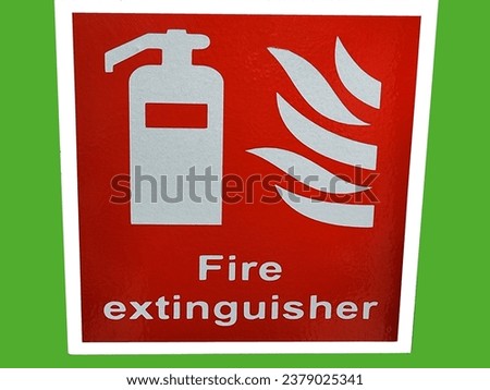 Picture of file extinguisher logo in the office  building