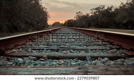 train track on the road picture