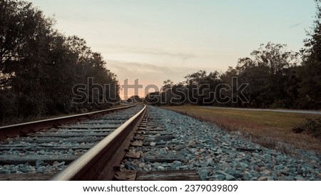 train track and side walk picture