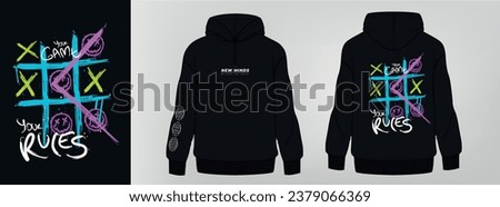 black hoodie, art design, template Royalty-Free Stock Photo #2379066369