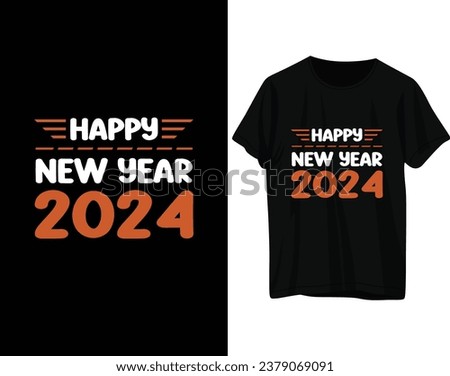 Happy new year 2024  tshirt design