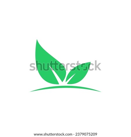 Logo Design Simple Vector Leaf