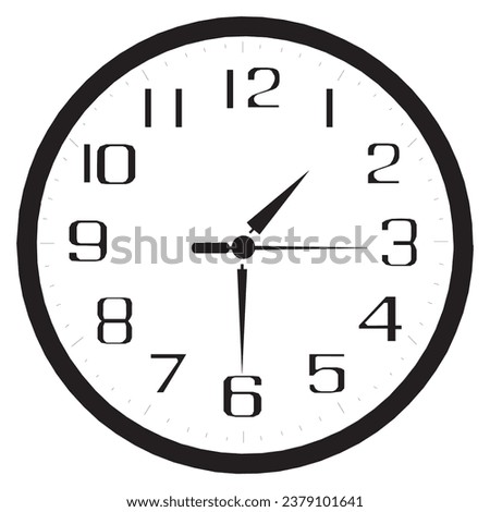wall clock vector symbol black and white clip art