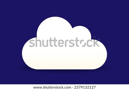 white cloud icon vector illustration