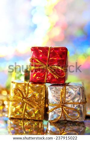 holiday gift packages christmas background