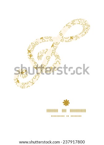 Vector abstract swirls old paper texture g_clef musical silhouette pattern frame