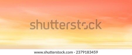 Sunset Sky,Clouds Background,Sunrise Orange,Yellow,Pink sky in morning Summer,Vector Sunny Autumn,Nature landscape field in evening.Winter sunlight, cartoon illustration Horizon Spring sun down by Sea Royalty-Free Stock Photo #2379183459