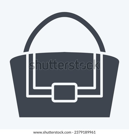 Icon French Bag. related to France symbol. glyph style. simple design editable. simple illustration