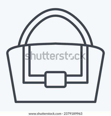 Icon French Bag. related to France symbol. line style. simple design editable. simple illustration