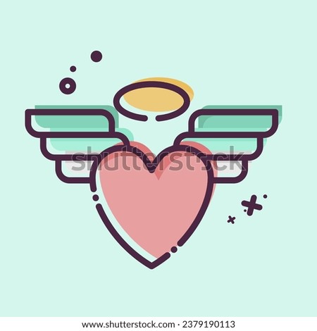 Icon Angle. related to Valentine Day symbol. MBE style. simple design editable. simple illustration