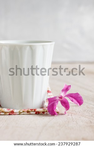 white cup for tea or coffee