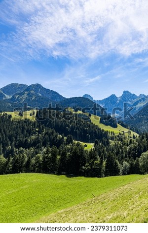 View on the Alps during summer, Switzerland