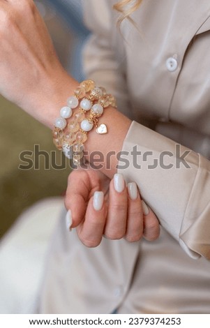 The concept of women's jewelry. closeup rings, earrings and necklace modern elegant lifestyle accessories with copy space for text and background.