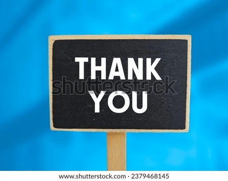 thank you written on chalk board - business concept Royalty-Free Stock Photo #2379468145