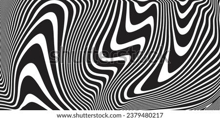 Abstract background made of distorted lines. Pattern with optical illusion. Psychedelic stripes. Vector illustration for brochure, flyer, card, banner or cover. vector illustration