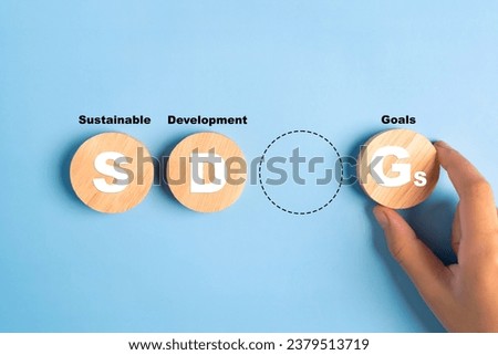 Sustainable development goals. SDGs. concept. The 2030 Agenda for sustainable development. Developed in cooperation with UN system. Royalty-Free Stock Photo #2379513719