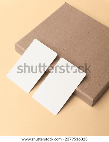 Blank business card scene for mock up templates