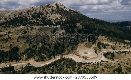 view of Dedegol Tepesi Mountain in Turkey. High quality photo