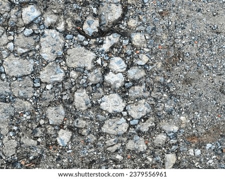 the texture of the asphalt.