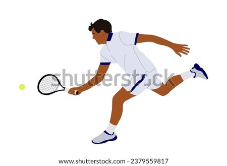 Young sportsman tennis player with racket and ball