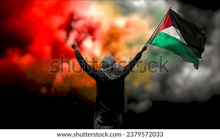Join the global community in demonstrating unwavering support for Palestine, standing together with the nation in its resilience and pursuit of rights. Royalty-Free Stock Photo #2379572033