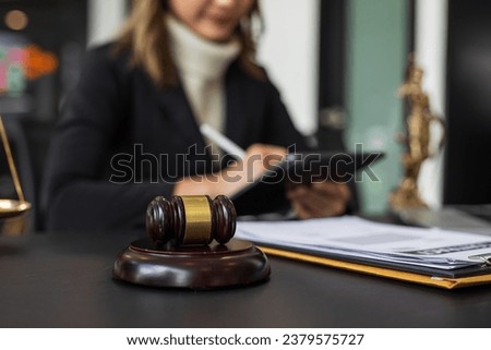Lawyers having  Concepts of  Legal services at the law office