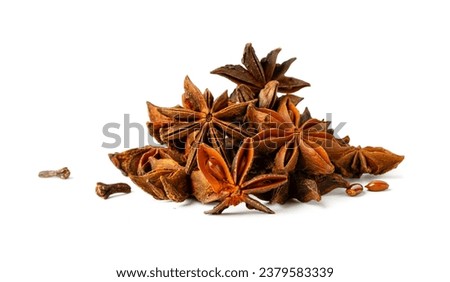 Star anise spice isolated on white background Royalty-Free Stock Photo #2379583339
