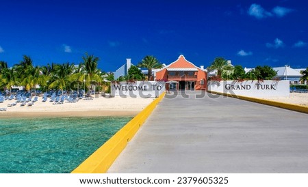 Grand Turk entrance pier, Turks and Caicos. Royalty-Free Stock Photo #2379605325