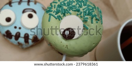 Halloween Cartoon Face Cute Donut 