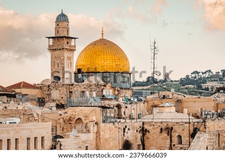  Nestled in the heart of Jerusalem, the Al-Aqsa Mosque is not just an architectural marvel but a symbol of deep faith and historical significance. The Al-Aqsa Mosque represents centuries of cultural. Royalty-Free Stock Photo #2379666039